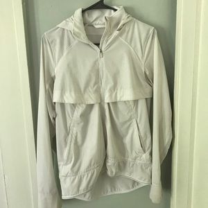 lululemon White Zip up Hoodie